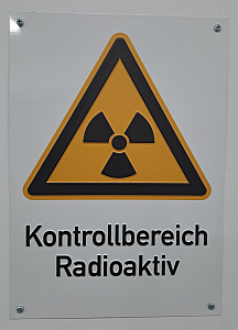 Schild Kontrollbereich radioaktiv